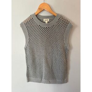 Open Edit grey knit sweater vest